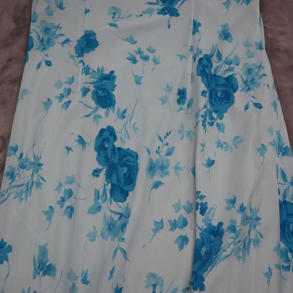Esmeralda Dress Womens 3X Blue Hi Low One Shoulder Plus Size Blue Floral - Picture 2 of 16